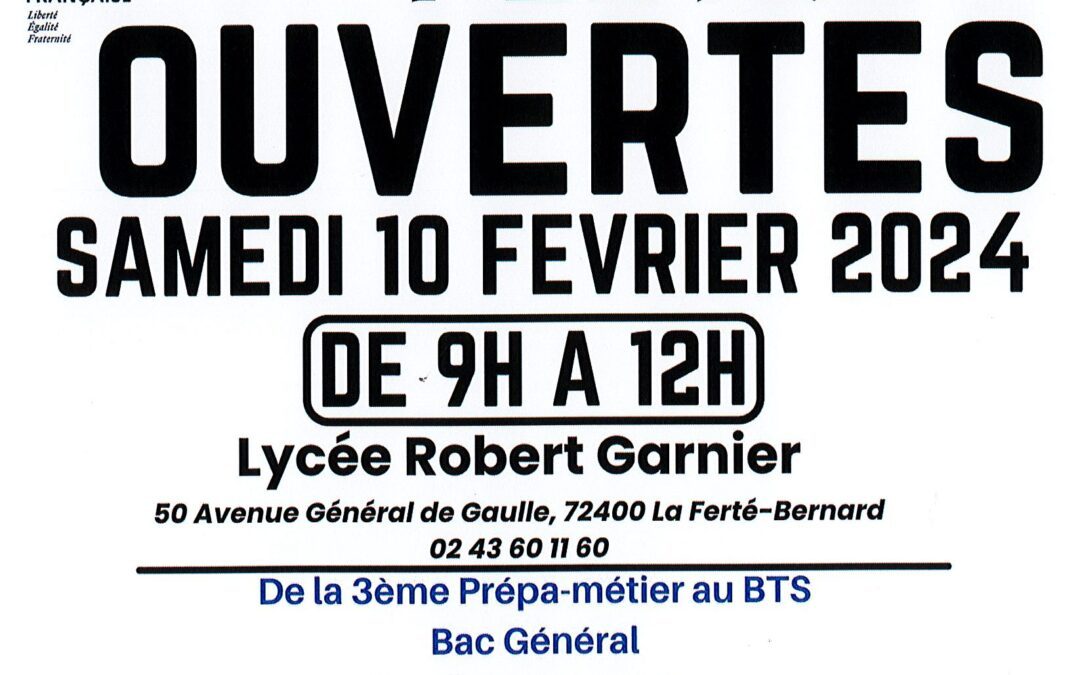 Portes ouvertes Lycée Robert Garnier – La Ferté Bernard